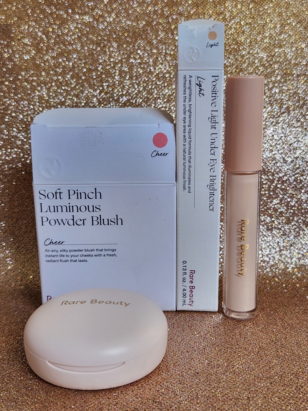 Rare Beauty Bundle: Luminous Powder Blush & Under Eye Brightener - New In Box